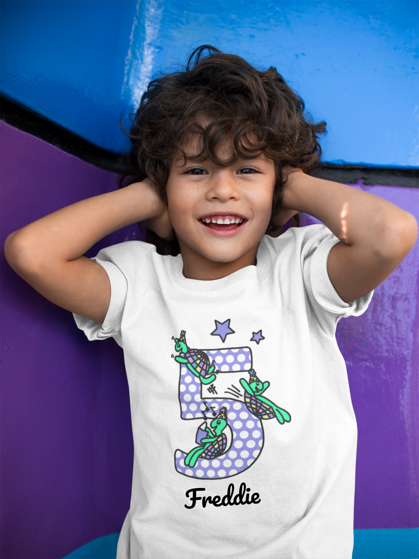 Personalised Birthday T-shirt - Playful Tortoises