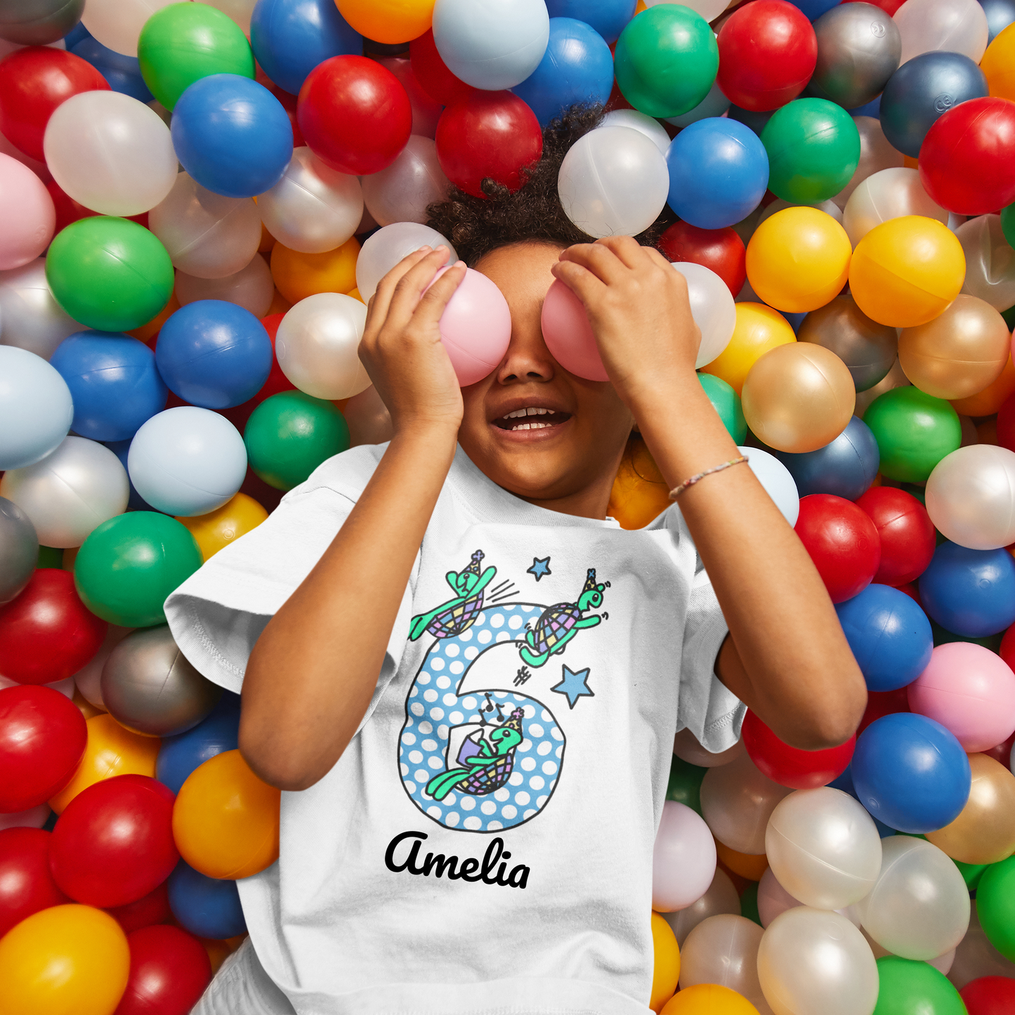 Personalised Birthday T-shirt - Playful Tortoises