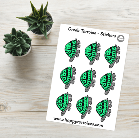 Greek Tortoise Sticker Sheet