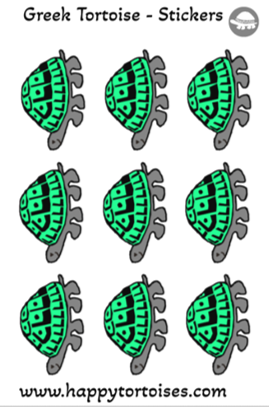 Greek Tortoise Sticker Sheet