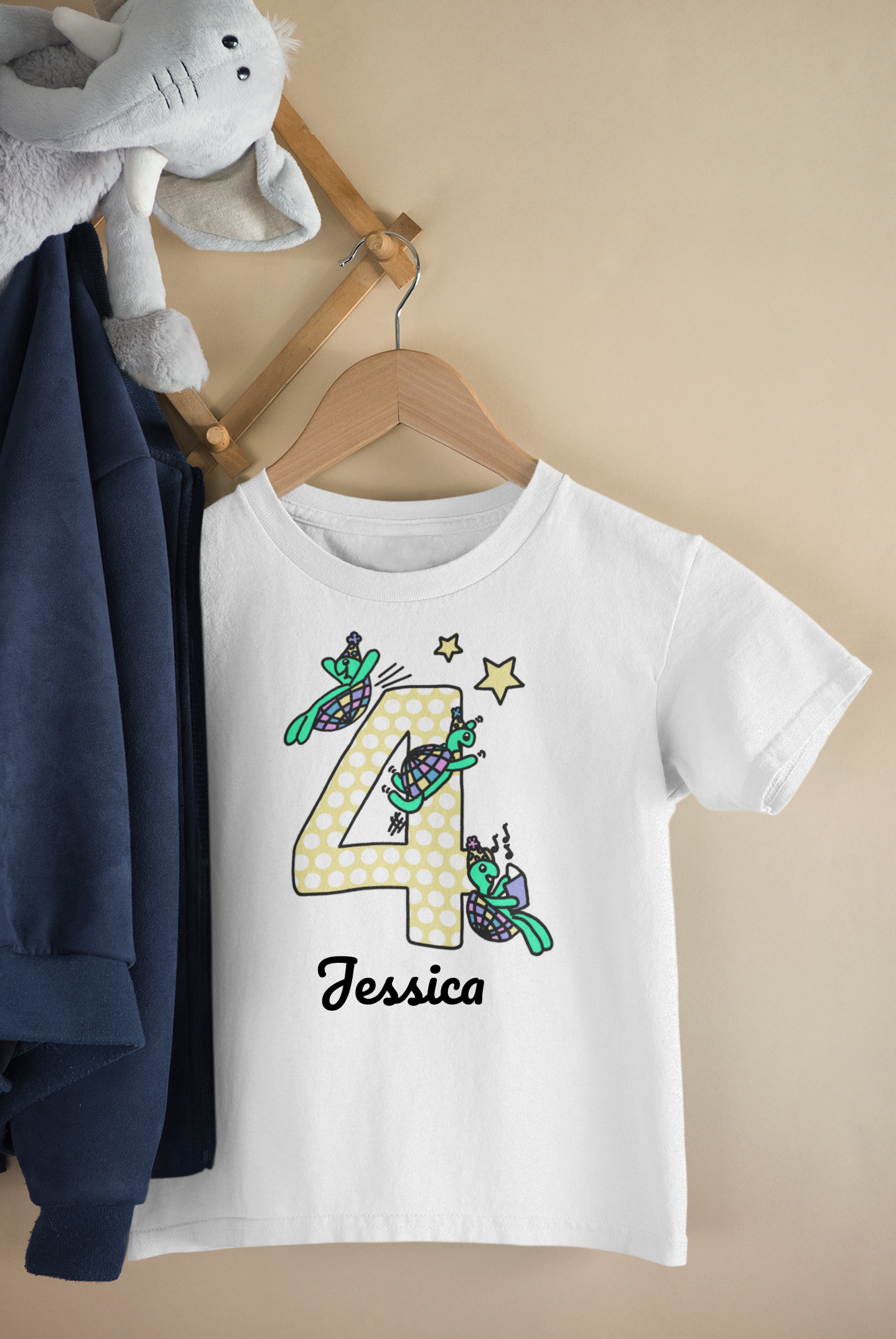 Personalised Birthday T-shirt - Playful Tortoises