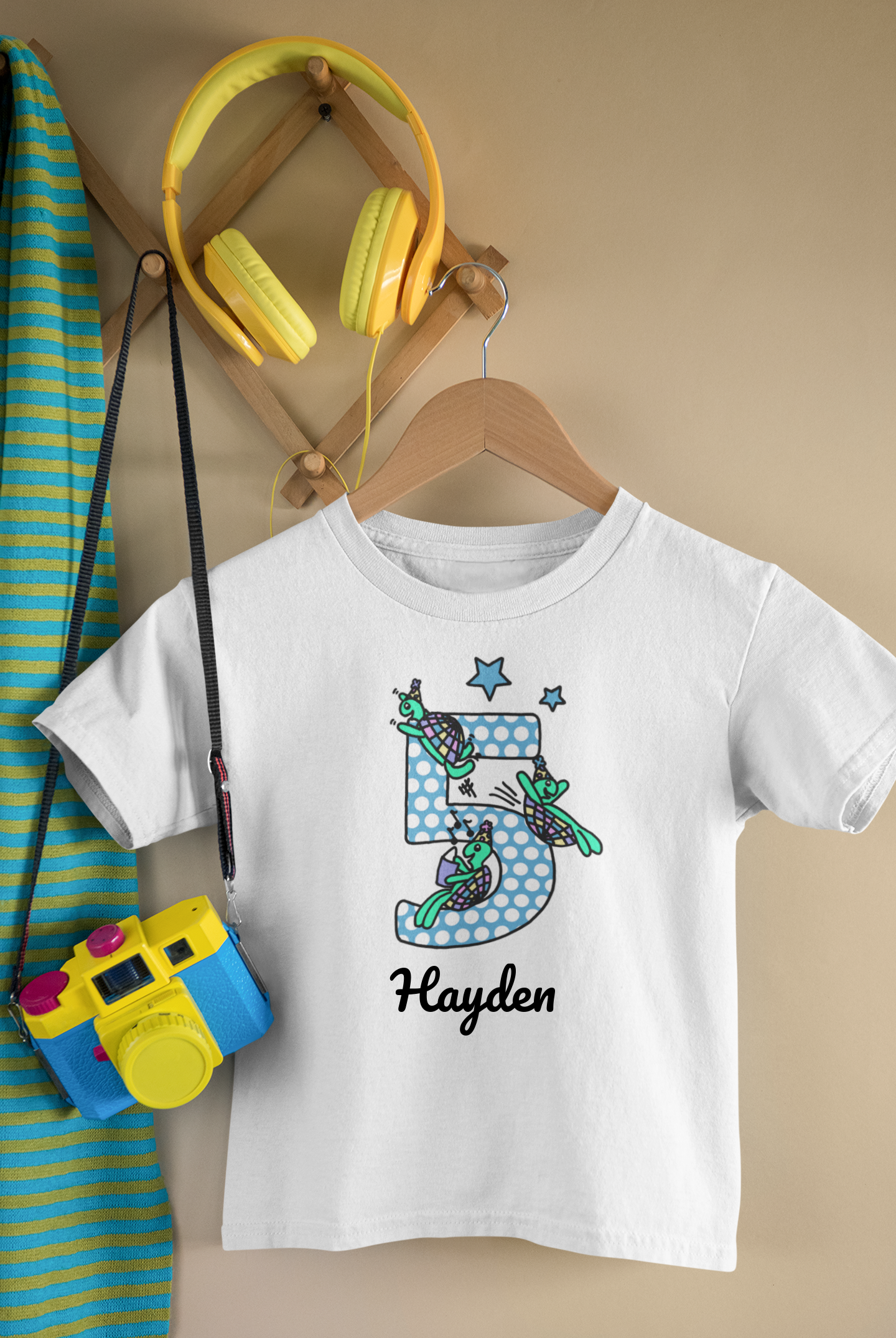 Personalised Birthday T-shirt - Playful Tortoises